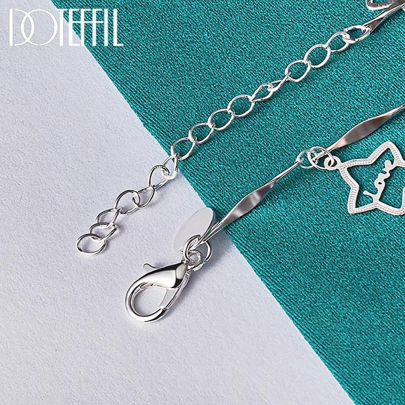 Романтический браслет со звездой, подарок на вечеринку, ювелирные изделия из стерлингового серебра 925 пробы