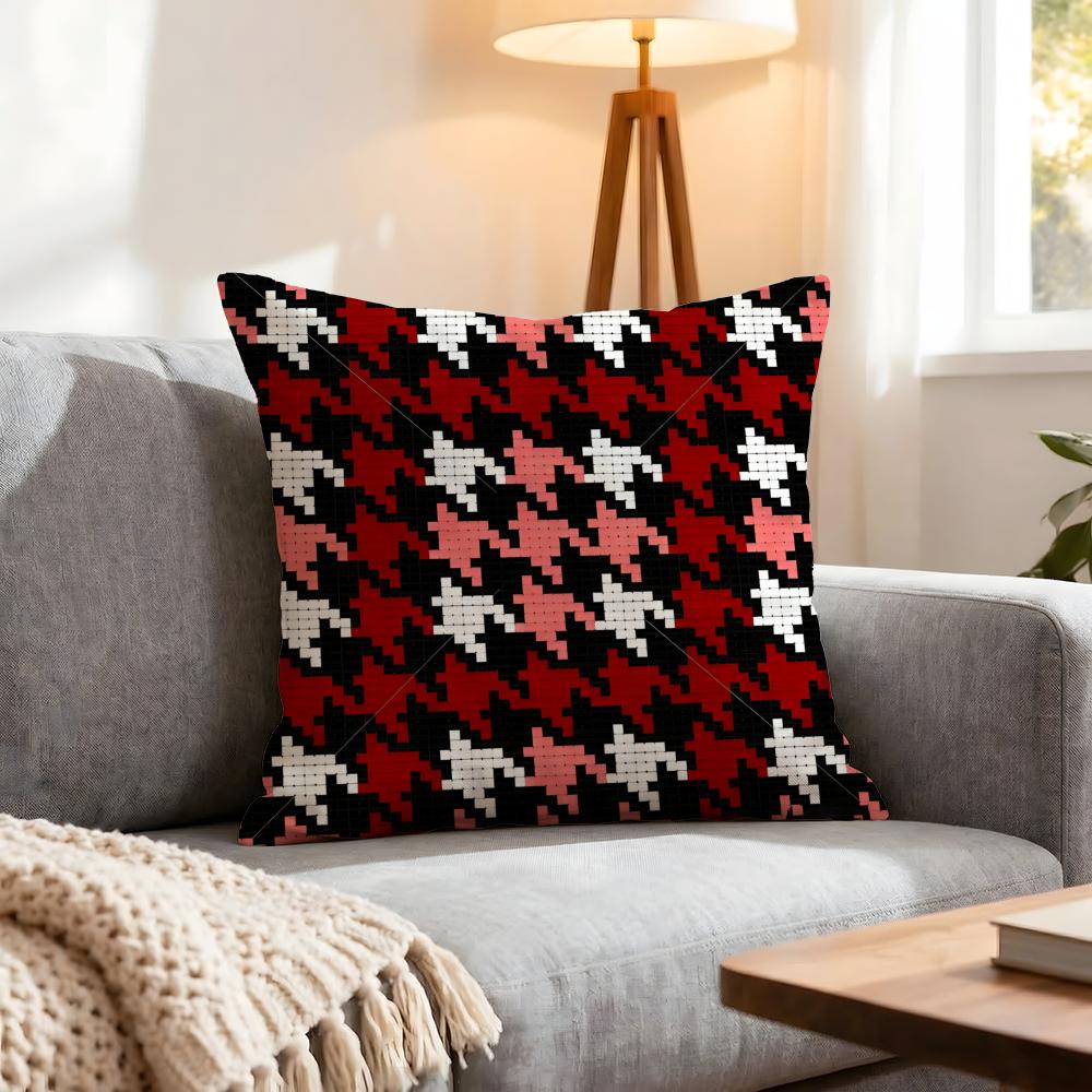 Pattern Houndstooth Pattern Cushion Cover Pcs Decorative Covers Soft Cushion Case for Sofa Couch Decor x x Pillowcases