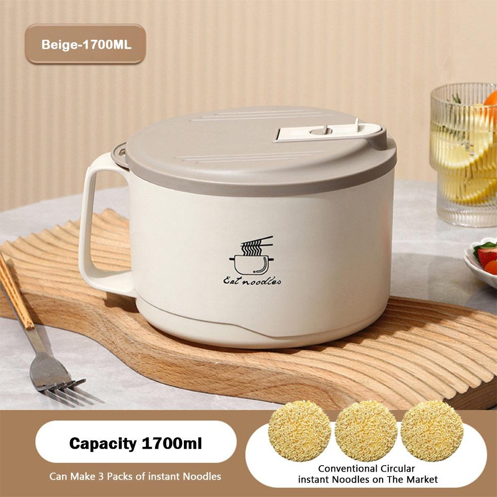 1100/1700ml Ramen Bowl Large Capacity Dormitory Lunch Box Durable Soup Cups On-the-Go