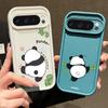 Headless Panda Pattern Soft Silicone Phone Case for Google Pixel 9 8 Pro Xl 8a Shockproof Matte Lens Protection Anti-Fall Plain Color Cover