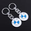 BAGA7 New 2025 Car Emblem Metal Key Keyring White Key Chain For BMW Series X1 X3 X4 X6 E90 E91 I3 I4 F30 F48 F30 F10 E30 E34 F02 Acces