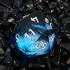 Игральные кости Liquid Core Resin Dice Sharp Edge 20-сторонние игральные кости золотисто-серебристого цвета с цифрами Многогранные игральные кости Quicksand Multi-sided D20 игральные кости для ролевой игры Реквизит для игральных костей