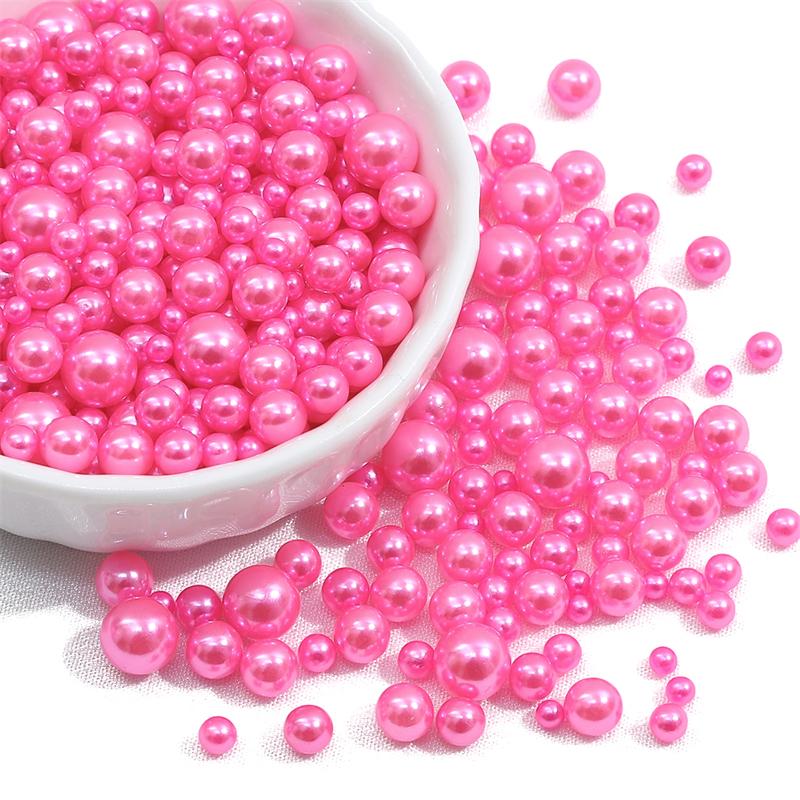 200 шт., 3-8 мм, цветные бусины из АБС-пластика, круглые искусственные жемчужные бусины для самостоятельного изготовления ювелирных изделий, украшения дома, художественный искусственный жемчуг для наполнителей ваз