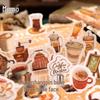 Momo Стикеры для декора ретро-журнала из ПЭТ-материала - Серия "Время и Пространство", 200 штук, 4 стиля