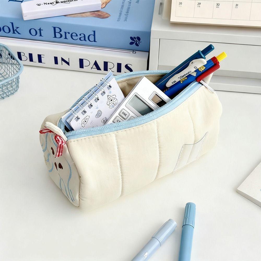 Puppy Shape Pen Bag Multi-functional Pencil Pouch Cute Stationery Bag School Office Supplies