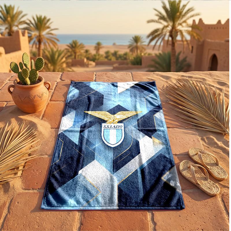 Lazio FC Print Microfiber Beach Towel Quick Dry Absorbent Large Towel For Beach Swimming Travel