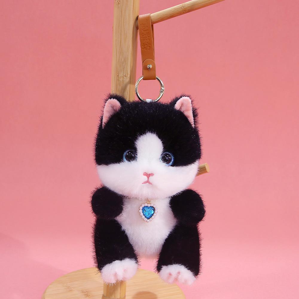 Calico Cat Plush Doll Keychain - Cute & Comforting Birthday Gift