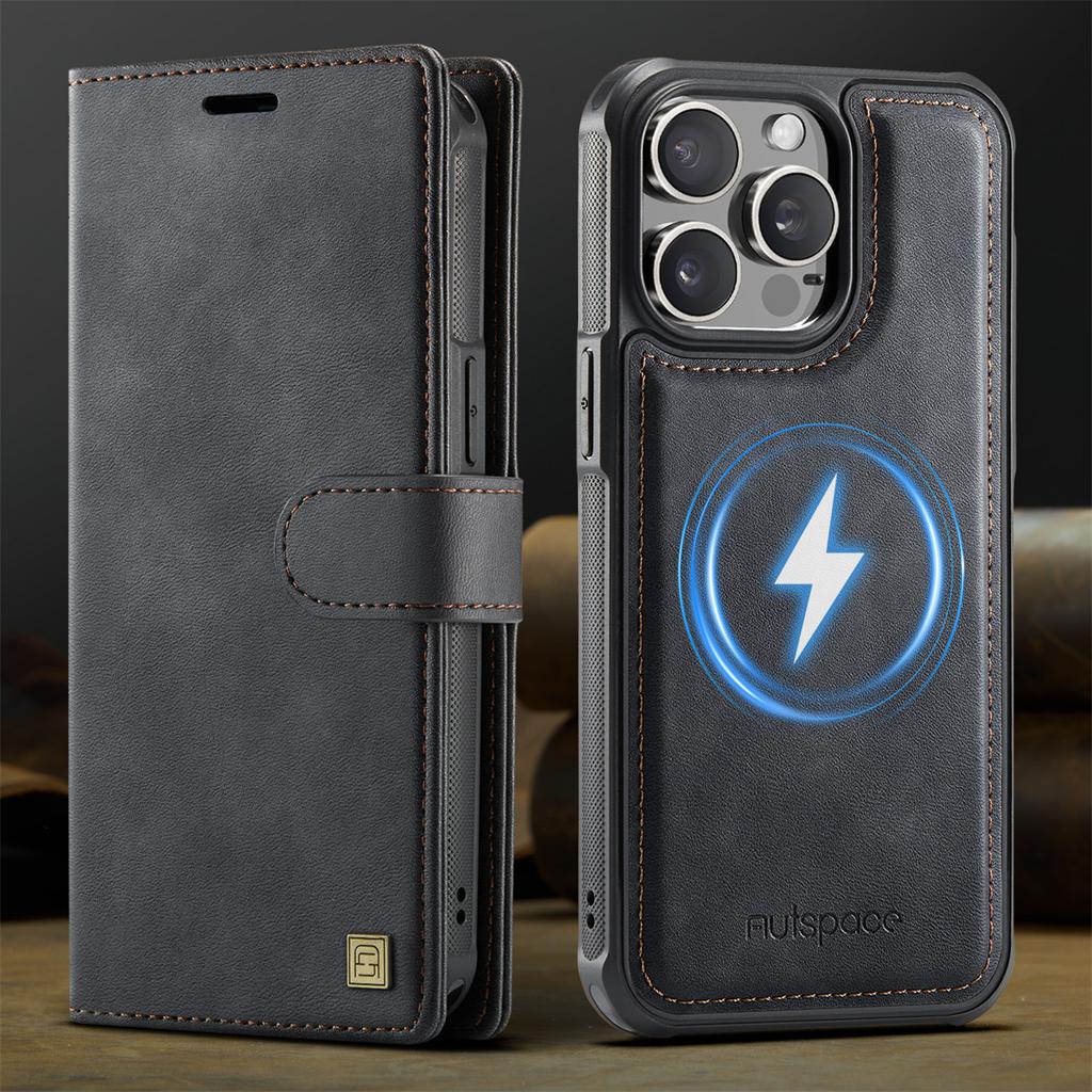 2-in-1 Magnetic Detachable Wallet Case for iPhone 13/13 Pro/13 Pro Max - PU Leather, Card Slots, MagSafe Charging, 360° Protection & Kickstand