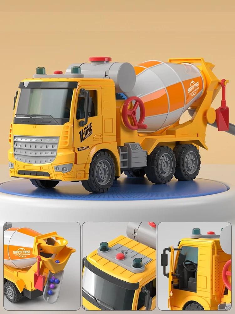 Children's Inertia Engineering Nehicle Cement Mixing And Discharging Boy Sound And light Concrete Set Toy Car Gift