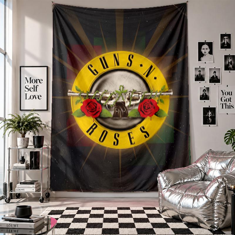 Гобелен Guns N’ Roses Настенный Декор Настенное Полотно для Спальни Гостиной Фон