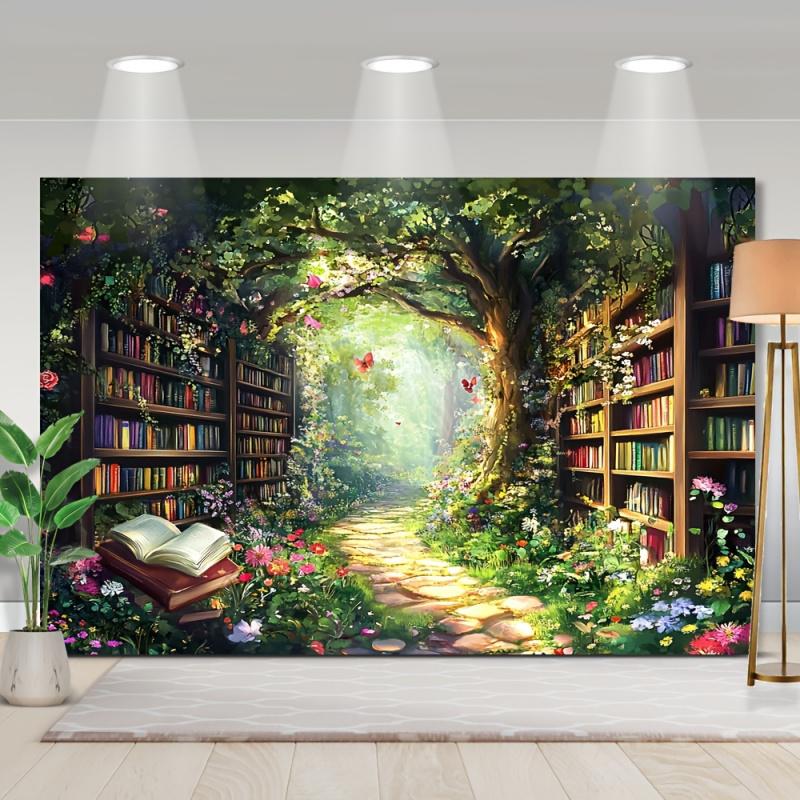 VIKAMAFairy Tale Forest Библиотека Ткань для фона Гобелен Гостиная Задняя стена дивана Украшение комнаты