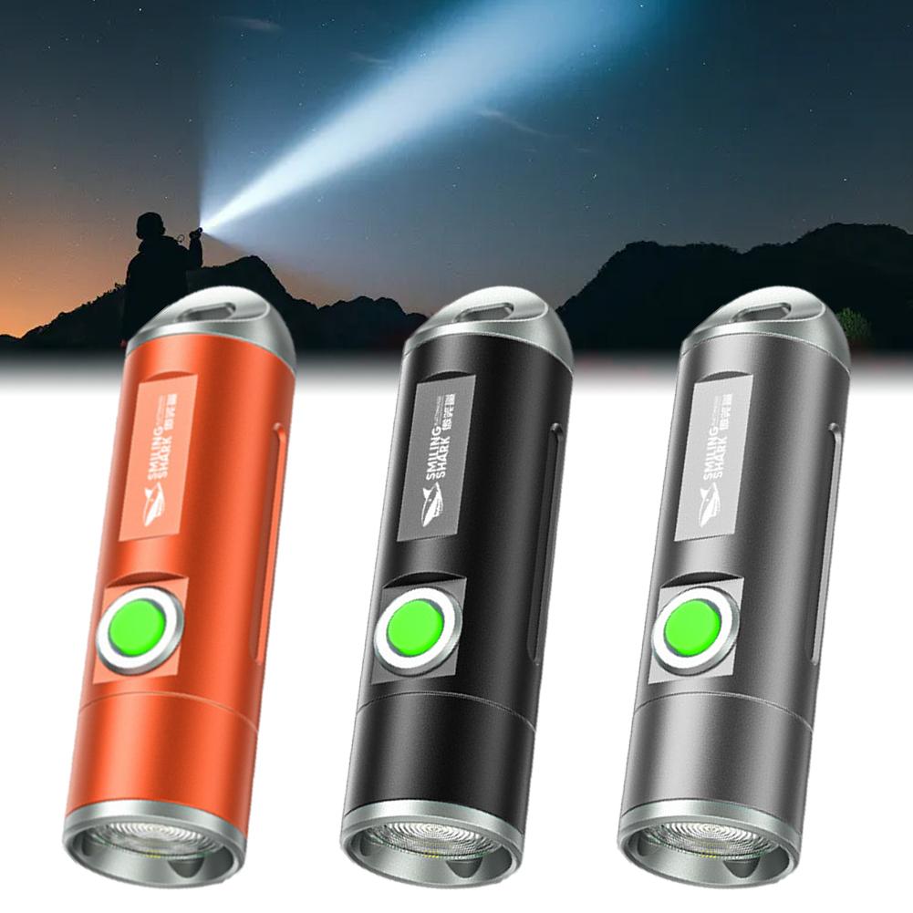 Мини-фонарик Power Bank Ультраяркий Тактический светодиодный фонарь Освещение для улицы 5 режимов С USB-кабелем для зарядки