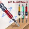 Dual-purpose Magnetic Screwdriver Bits Multi-functional Woodworking Socket Wrench