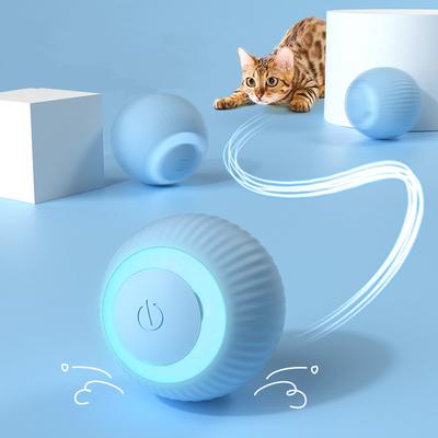 Светодиодные электрические игрушки-мячи для кошек, автоматические катящиеся умные игрушки для кошек, интерактивные игрушки для дрессировки кошек, игрушки для котят для игр в помещении