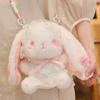 Rabbit Plush Toy Bags Backpack Cartoon Animal Style Girls Party Wear Casual