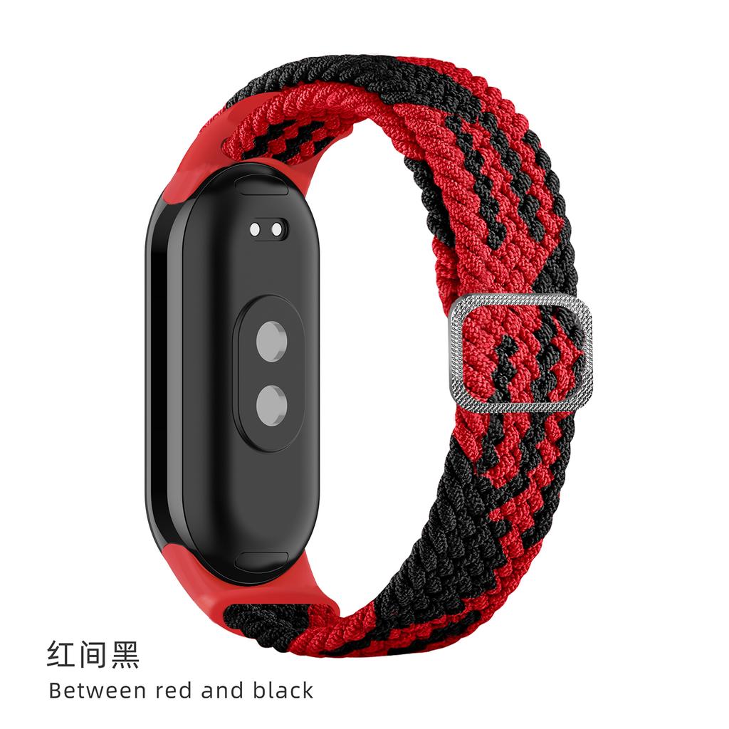 Ремешок для Xiaomi Mi Band 10 9 8 Эластичный плетеный Solo Loop Регулируемая пряжка Замена correa bracelet для Miband 4 3 5 6 7