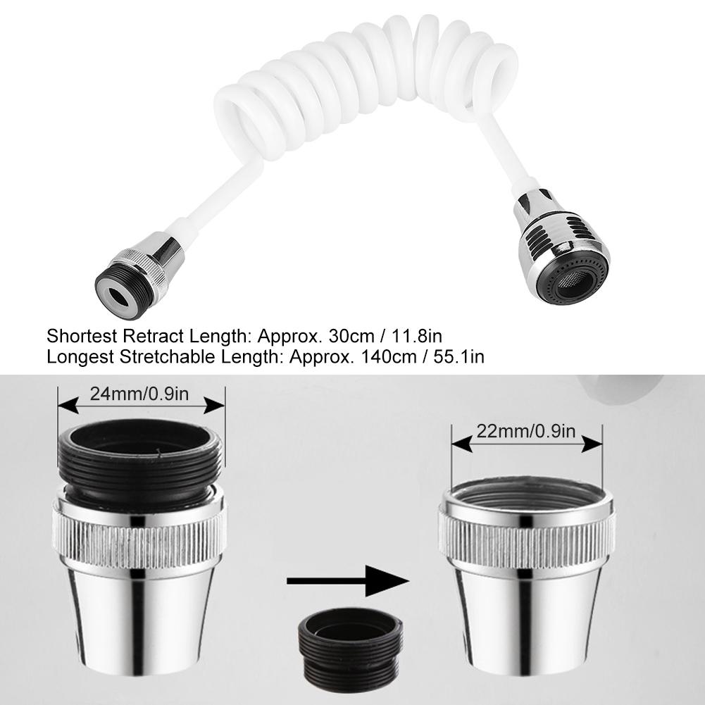 Household Kitchen Faucet Lengthened Extend Hose Portable Retractable Foaming Wat Tap
