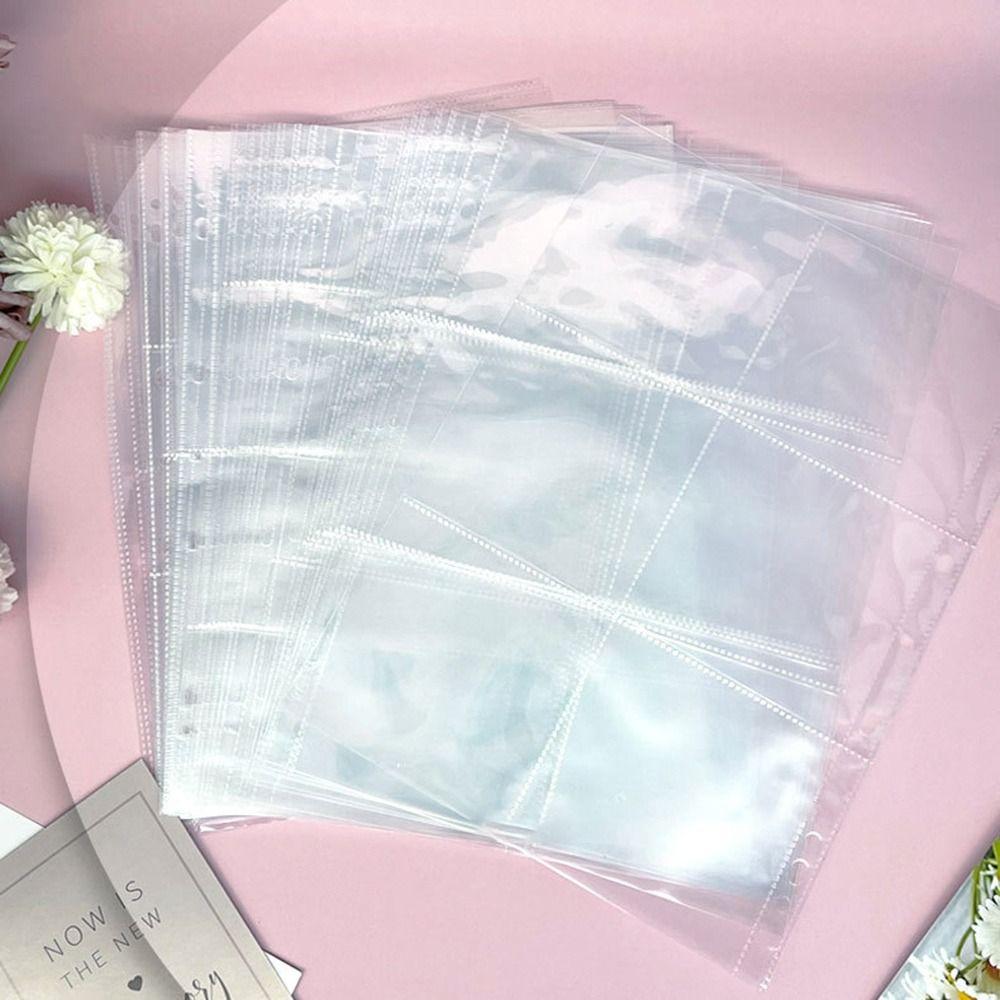 Inner Page Card Binder Multiple Pockets A4 Kpop Photocard Binder Transparent DIY Photo Album Refill Pages PP Photocard Holder