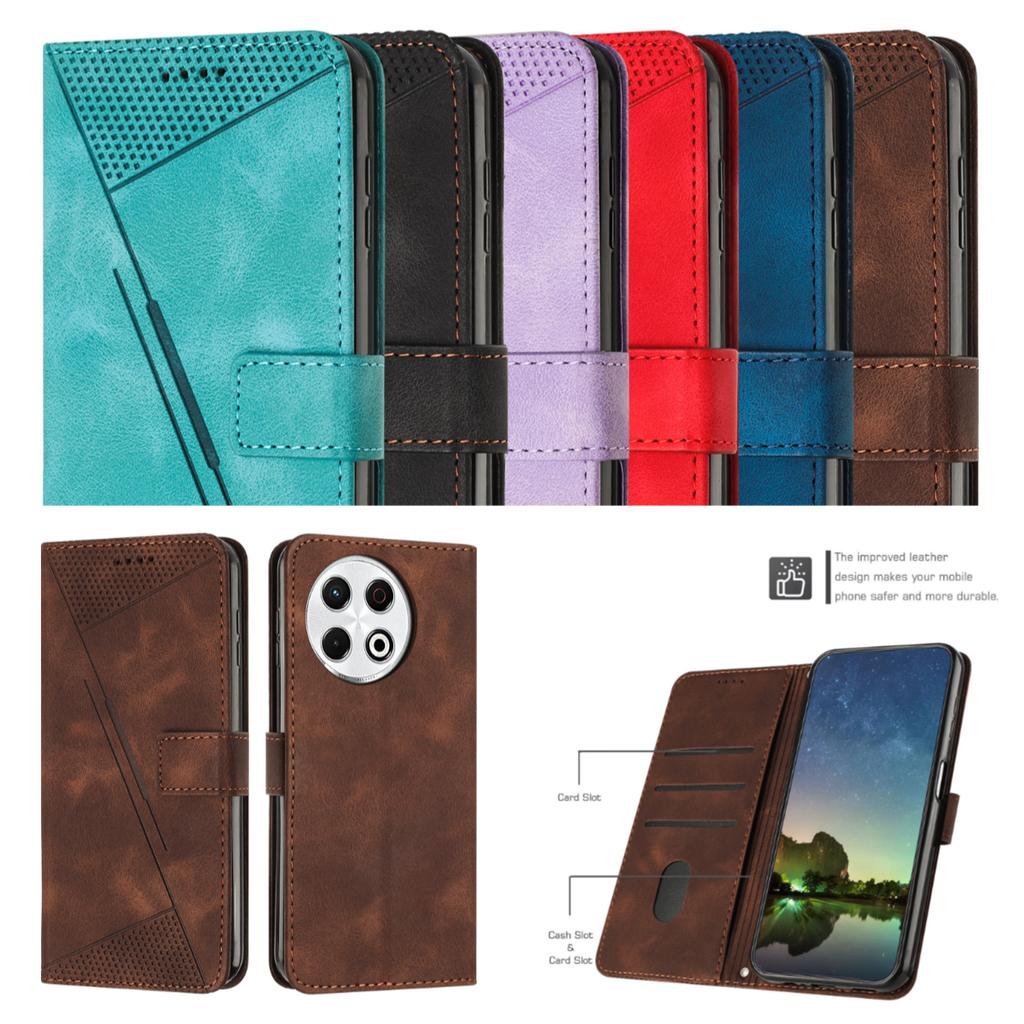 Dream Triangle Leather Wallet Phone Case with Stand Function.Tecno Series.Tecno Spark Go 2023,Spark 20C,Camon 20,Spark 10C,Camon 30S,Camon 40...