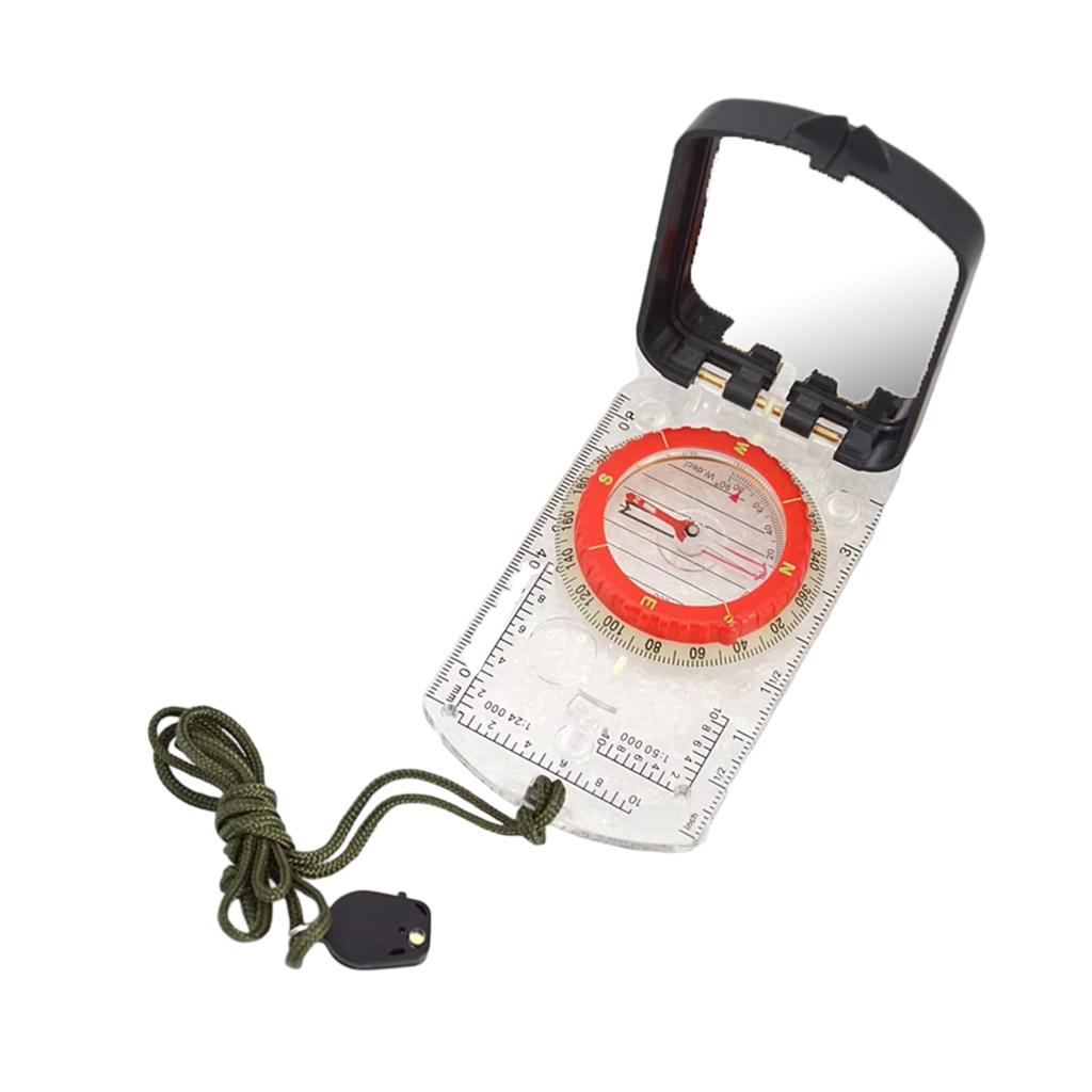 Portable Orientation Compass Navigation Tool For Outdoor Adventure With Map Scale And Neck Strap Ideal For Explorers