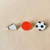 Basketball Dripping Oil Brooch Soccer Metal Badge Cute Sports Ball Enamel Pin  Jewelry Gift