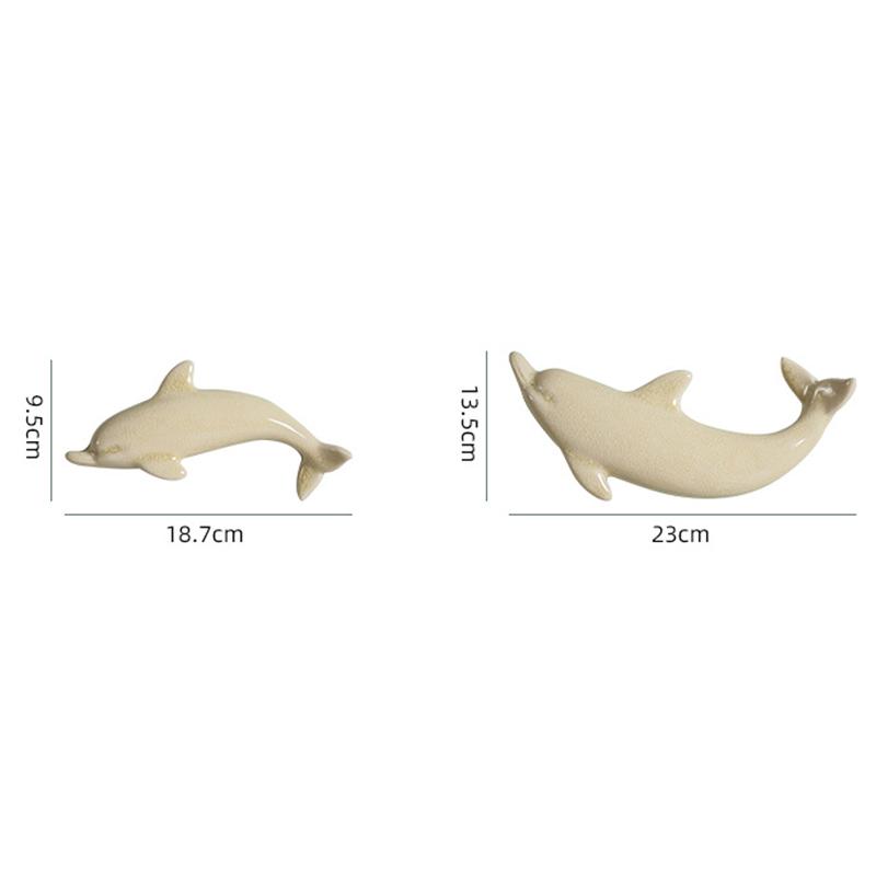 1 шт. 3D керамические фрески в скандинавском стиле с дельфинами, настенные фоны, декор для ремесел, ресторана, гостиной, офиса, украшения
