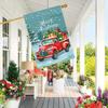Charming Double-Sided Christmas Garden Flag , Durable Polyester, Perfect for Outdoor & Yard Decor, Christmas Decor