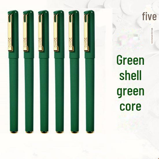 Гелевая ручка для каллиграфии 5000 Years W-386, черная и красная, 0,7 мм, матовая, с надписью, пулей, водой, карбоном.