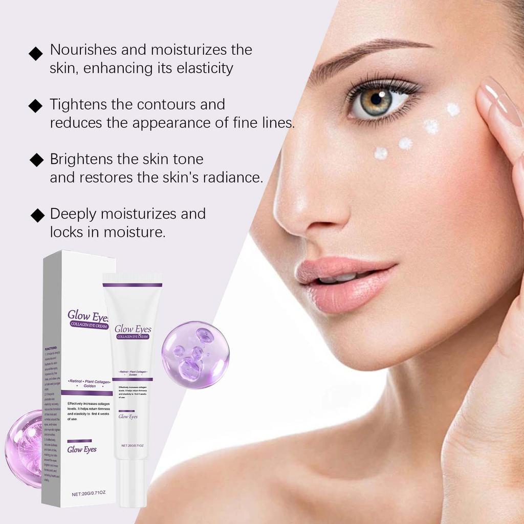 Коллагеновый крем для глаз Укрепляющий Увлажняющий и Гидратирующий Кожа вокруг глаз Нежный уход Питательный и Осветляющий Крем для глаз