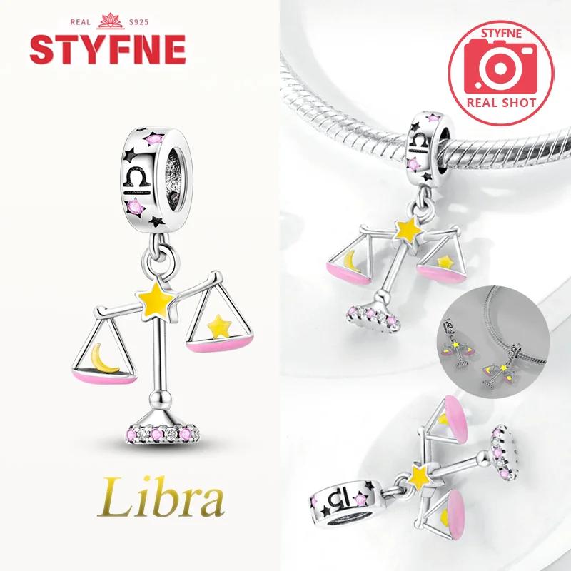 Медные Светящиеся Созвездия Скорпион Овен Рак Подвески Шармы Бусина Подходят к Оригинальному Браслету DIY Украшения Для Женщин Подарки