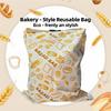 Portable Food Grade Cotton Bread Bags Reusable Homemade Loaf Bag Kitchen Storage Bread Large Washable Storage Bag Food Organizer