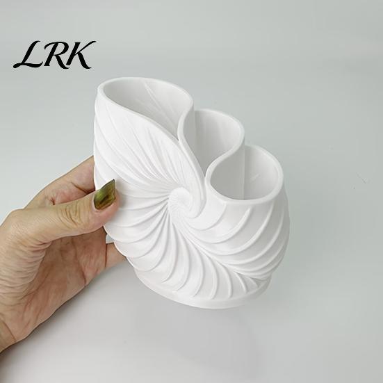 Держатель для зубных щеток в виде морской улитки, 3D-печатный держатель-раковина, Органайзер-подставка, Настольная полка для хранения с 3 отделениями