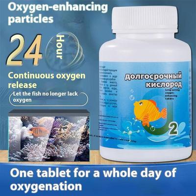 Аквариумные таблетки с длительным сроком действия кислорода Частицы Многоцелевой инструмент для длительного насыщения кислородом для аквариума с рыбой и других мест