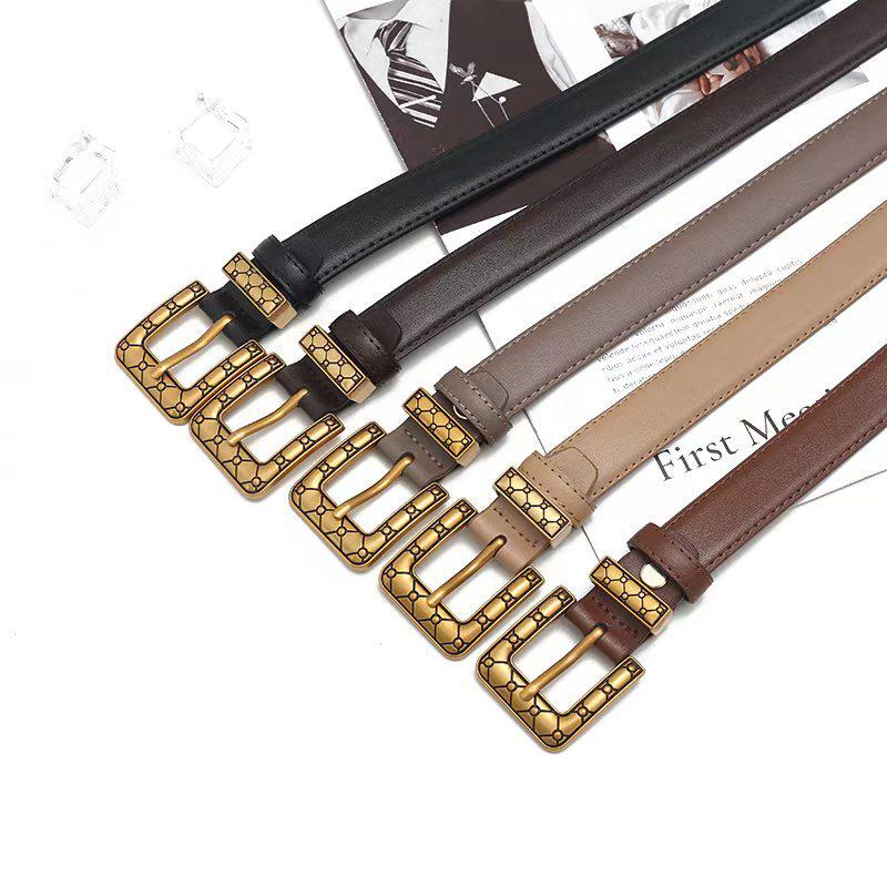 Genuine Leather Women's Decorative Waist Chain Belt for Jeans