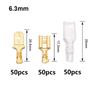 50Pcs 2.8/4.8/6.3mm Wire Connectors Female/Male Crimp Terminals New Spade Terminals