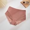Women's Lace Stitching Seamless Panties High Waist Large Size Briefs Hip Lifting Underwear M-2XL