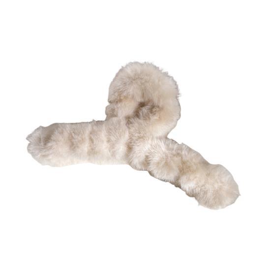 Заколка для волос с плюшевой оберткой, большая заколка для волос с затылком, универсальный аксессуар для волос на каждый день