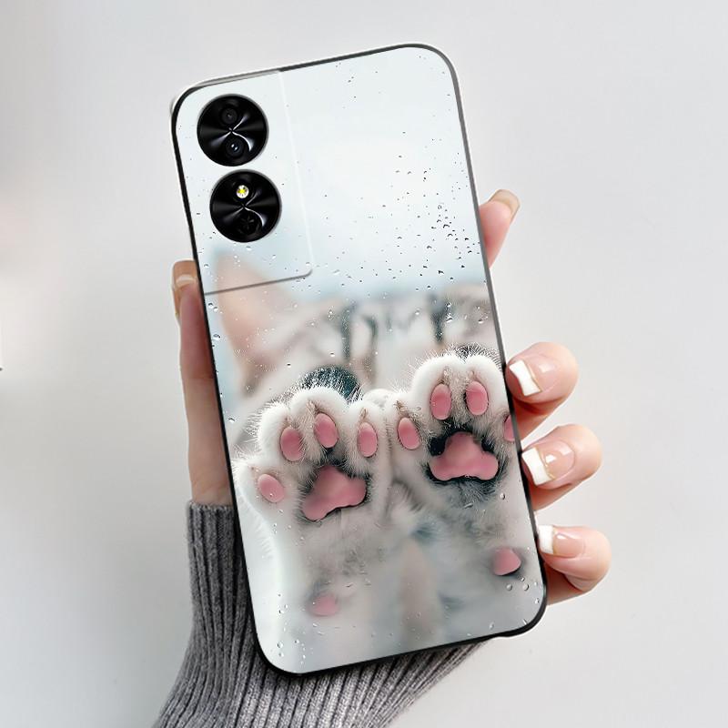Чехол для телефона с рисунком «Милый щенок, летящий в небе» для TCL 50 SE/40 NxtPaper 4G, защитный от царапин, из мягкого силикона, черный корпус