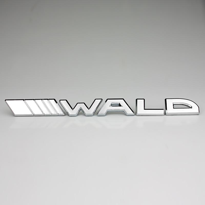 IXEA6 3D Metal Sticker WALD Black Bison Logo Car Side Fender Rear Trunk Emblem Badge Accessories For Mercedes-Benz A/B/GLA/CLA AMG