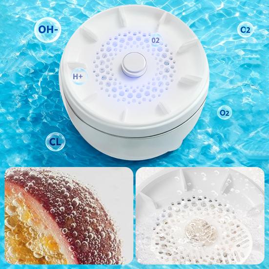 Машина для мытья фруктов и овощей Глубокая вихревая очистка Мойка фруктов Удаляет грязь Воск Пестициды Водонепроницаемый Вращающийся Очиститель овощей для домашнего использования