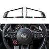 Car Steering Wheel Cover Sticker Decal Carbon Fiber Trim For Alfa Romeo Giulia 952 Stelvio 949 2017- Interior