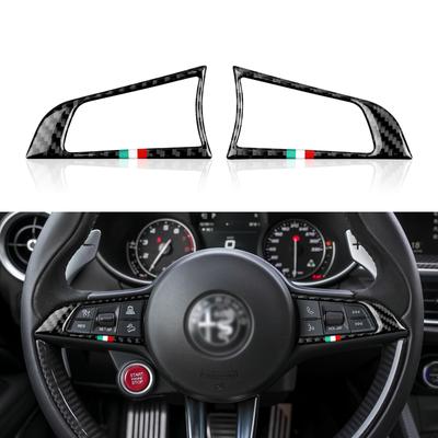 Наклейка на руль автомобиля, наклейка из углеродного волокна, отделка для Alfa Romeo Giulia 952 Stelvio 949 2017-интерьер