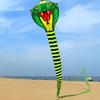 This snake-shaped kite is perfect for beginners. It's easy to assemble and launch. Suitable for adults and children, and ideal for family trips. 8