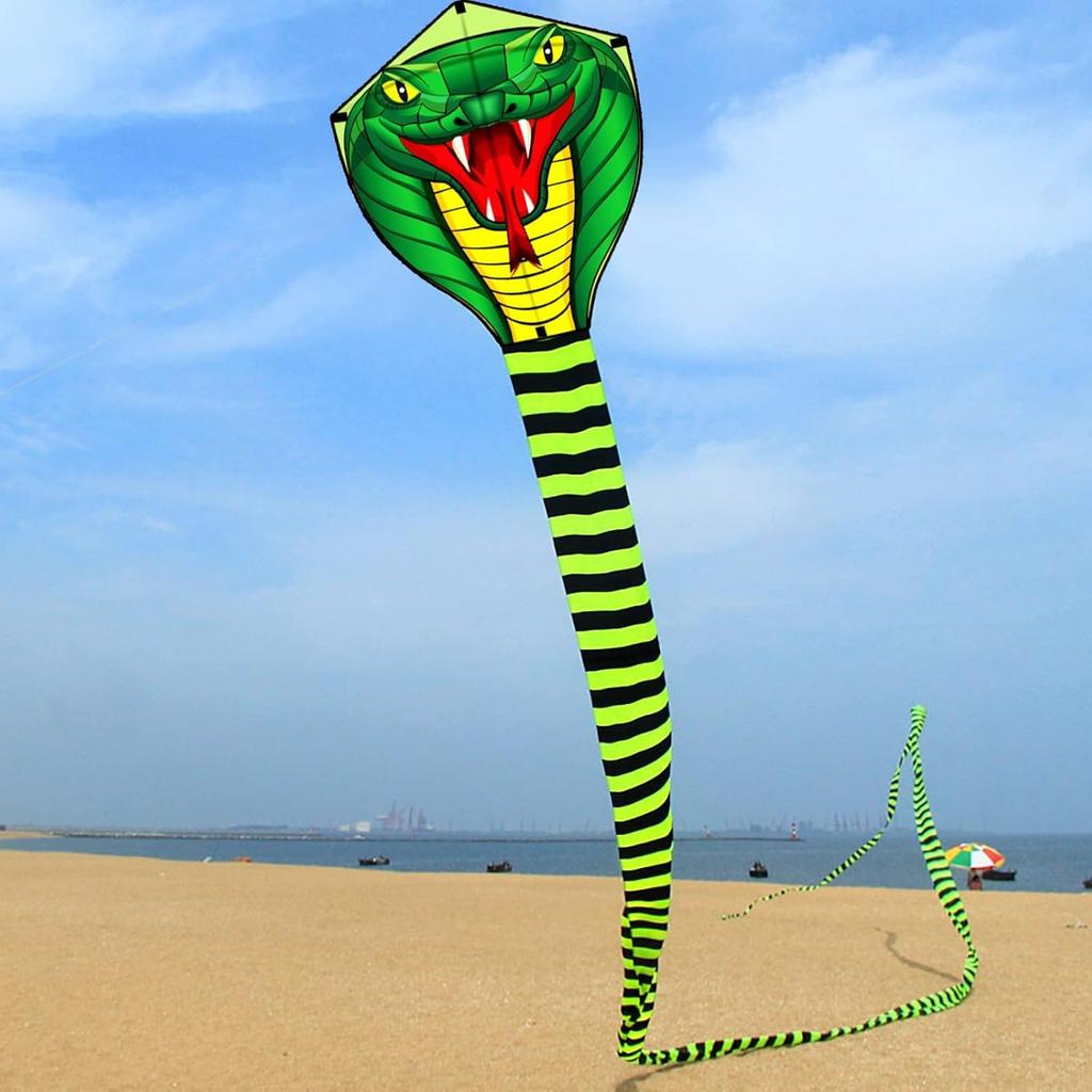 This snake-shaped kite is perfect for beginners. It's easy to assemble and launch. Suitable for adults and children, and ideal for family trips. 8