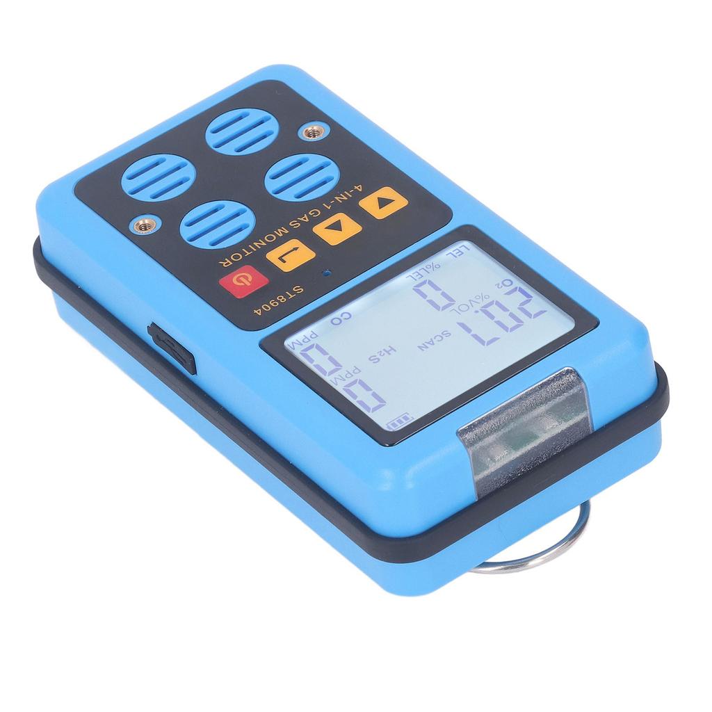 Газовый монитор 4 в 1 CO H2S O2 LEL Точное измерение Звук Свет Вибрация Сигнализация Подсветка дисплея