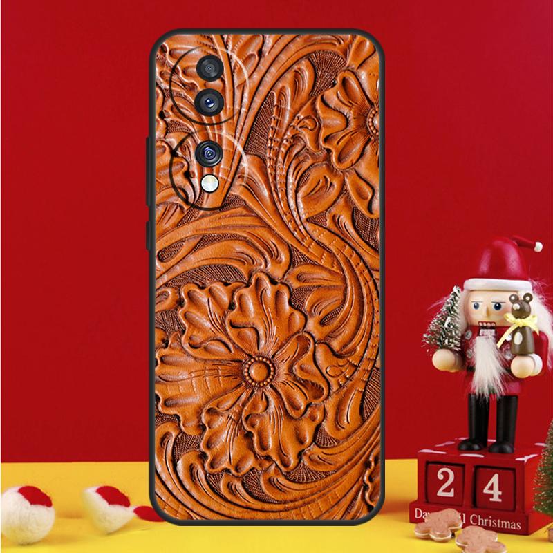 Коричневый Western Case с ручной тиснёной отделкой для Honor Magic 7 6 8 Pro Honor Win X9a X9b X9c X9d X8c X8b 50 70 90 200 400 Lite Чехол