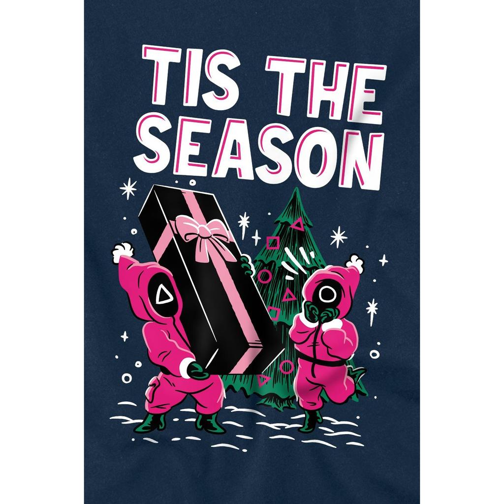 Футболка унисекс для взрослых с изображением кальмара «Tis The Season»