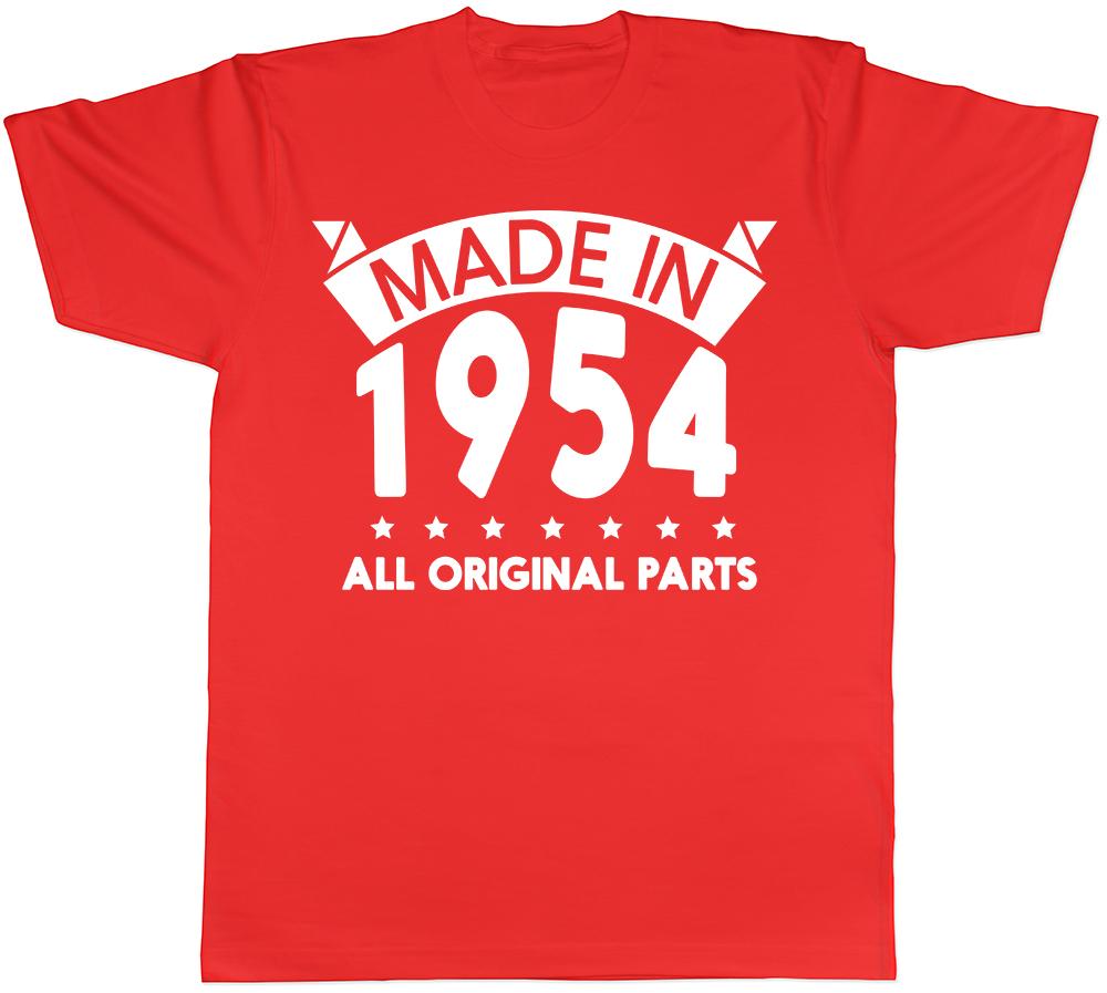 Made in 1954 All Original Parts Birthday Unisexs Short Sleeve TShirt