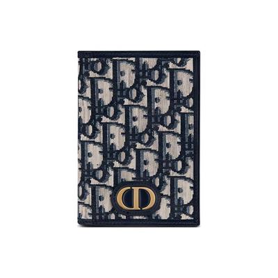 30 Montaigne Холщовая обложка для паспорта/сумка с принтом логотипа для женщин Синий