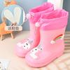 Online Children's Rain Shoes Girls Bundle Velvet Boys Non-slip Water Shoes Four Seasons Cartoon Cute Rain Boots Children